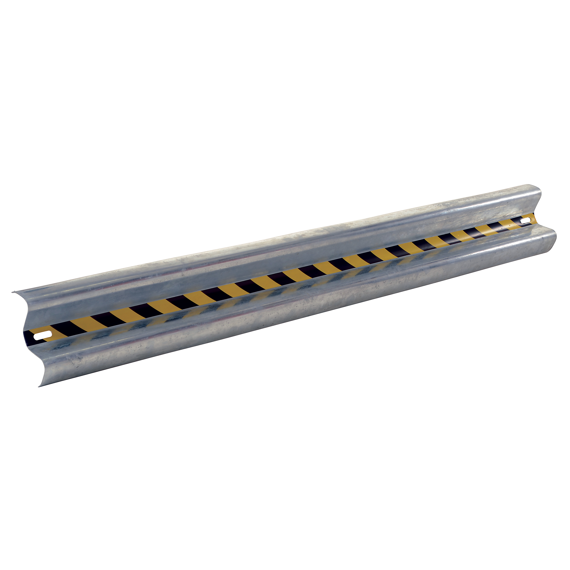 Vestil Galvanized Steel Straight Guard Rail 84 In. Length Gray